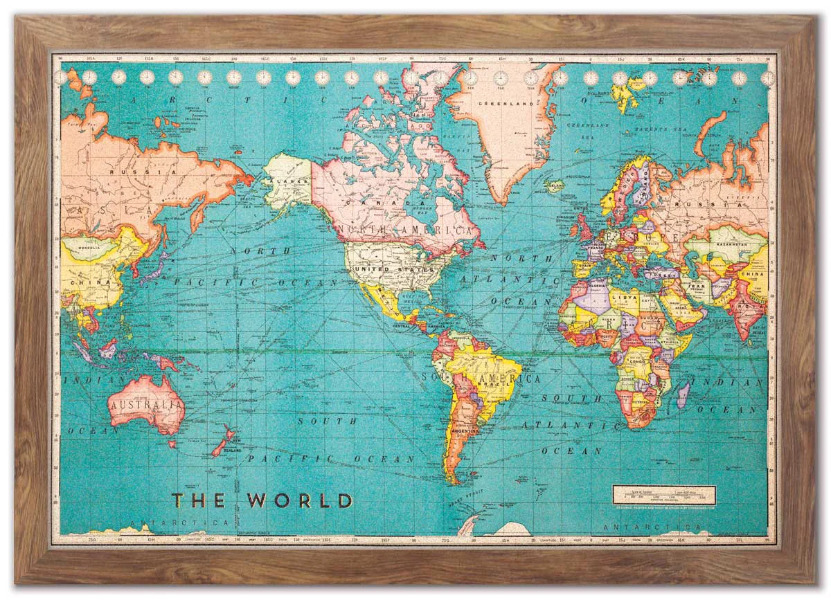Cork Board World Map - Image 4