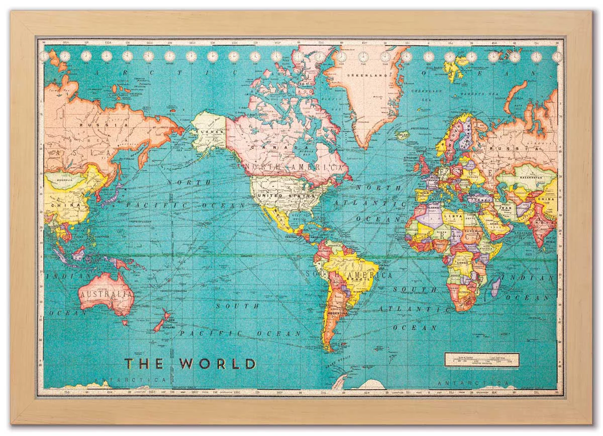 Cork Board World Map - Image 8