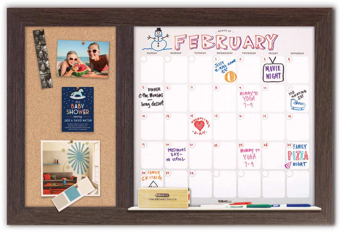 Dry Erase Calendar 36" x 22" - Image 4